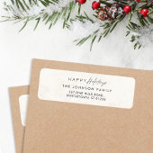 Modern Elegant Boho Christmas Retouradres Etiket