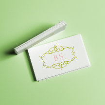 Modern Elegant Boho Groen Lijst Monogram