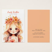 Modern Elegant boho meisje oorbel display kaart (Voorkant /achterkant)