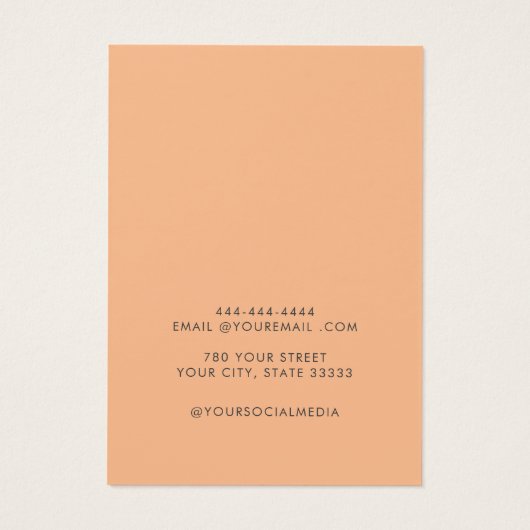 Modern Elegant boho meisje oorbel display kaart (Achterkant)