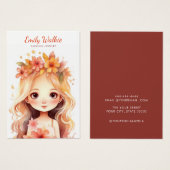 Modern Elegant boho meisje oorbel display kaart (Voorkant /achterkant)