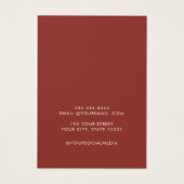 Modern Elegant boho meisje oorbel display kaart (Achterkant)