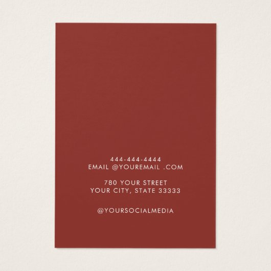 Modern Elegant boho meisje oorbel display kaart (Achterkant)