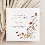 Modern Elegant Boho Natuur Wildflower Wedding Kaart<br><div class="desc">Modern Elegant Boho Natuur Wildbloemen Weddenschap</div>