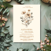 Modern Elegant Boho Natuur Wildflower Wedding Kaart