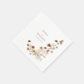 Modern Elegant Boho Natuur Wildflower Wedding Servet (Hoek)