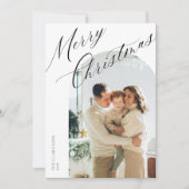 Modern Elegant Boho Script Vakantie Kaart (Voorkant)