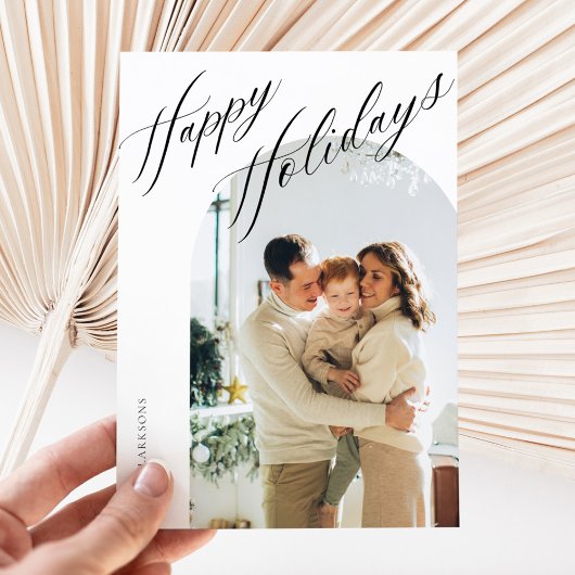 Modern Elegant Boho Script Vakantie Kaart