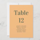 Modern Elegant Boho Wedding Seat Number (Voorkant)