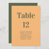 Modern Elegant Boho Wedding Seat Number (Voorkant / Achterkant)