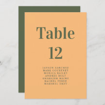 Modern Elegant Boho Wedding Seat Number