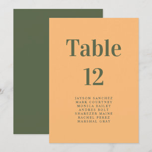 Modern Elegant Boho Wedding Seat Number