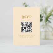 Modern Elegant Boho Wedding Typography RSVP Card (Staand voorkant)