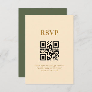 Modern Elegant Boho Wedding Typography RSVP Card