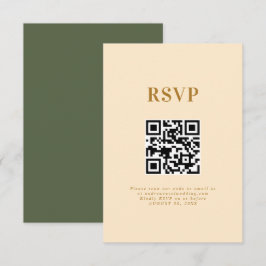 Modern Elegant Boho Wedding Typography RSVP Card Kaartje