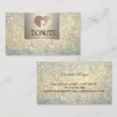 Modern Elegant, Bokeh, Donuts, Bakery Visitekaartje (Voorkant / Achterkant)