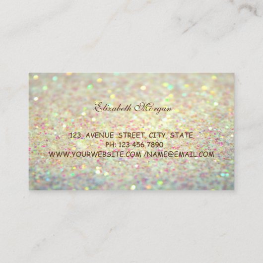 Modern Elegant, Bokeh, Donuts, Bakery Visitekaartje (Achterkant)