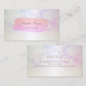 Modern Elegant Bokeh, Gold Brush Stroke Visitekaartje (Voorkant / Achterkant)