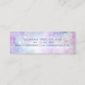 Modern Elegant, Bokeh, Gold Circles Mini Visitekaartje (Achterkant)