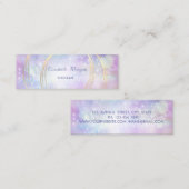 Modern Elegant, Bokeh, Gold Circles Mini Visitekaartje (Voorkant / Achterkant)