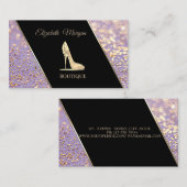 Modern Elegant Bokeh, High Hiel Visitekaartje (Voorkant / Achterkant)