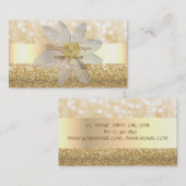 Modern Elegant, Bokeh, White Daisy Visitekaartje (Voorkant / Achterkant)