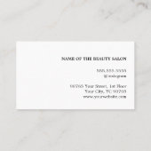 Modern Elegant Bold Black&White Hair Stylist Visitekaartje (Achterkant)