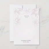 modern elegant botanica roze baby shower bedankkaart (Voorkant)