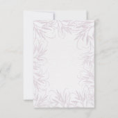 modern elegant botanica roze baby shower bedankkaart (Achterkant)