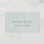 Modern Elegant Botanical Green Beauty Professional Visitekaartje (Voorkant)