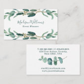 Modern Elegant Botanical Greenery Eucalyptus Visitekaartje (Voorkant / Achterkant)