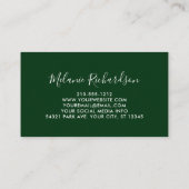 Modern Elegant Botanical Greenery Ivy Sage Ferns Visitekaartje (Achterkant)