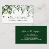 Modern Elegant Botanical Greenery Ivy Sage Ferns Visitekaartje (Voorkant / Achterkant)