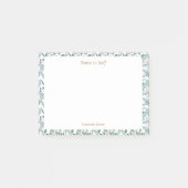 Modern Elegant Botanical Personalized Sticky Post-it® Notes (Voorkant)