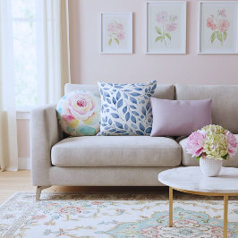 Modern elegant botanical  watercolor  navy blue kussen