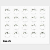 Modern Elegant Botanical Wedding Ronde Sticker (Vel)
