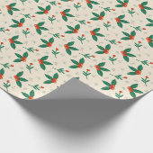 Modern Elegant Botanisch Kerst Inpakpapier (Hoek)