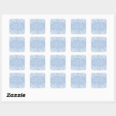 Modern elegant botanisch stoffig blauw Vrijgezelle Vierkante Sticker (Vel)