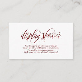 Modern elegant, Bourgondisch script, Display Showe Informatiekaartje