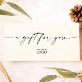 Modern Elegant Branded Logo Cadeaucertificaat