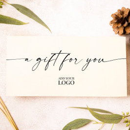 Modern Elegant Branded Logo Cadeaucertificaat
