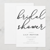Modern Elegant Bridal Shower Invitation Kaart (Voorkant / Achterkant)