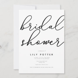 Modern Elegant Bridal Shower Invitation Kaart