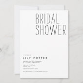 Modern Elegant Bridal Shower Invitation Kaart (Voorkant)
