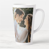 Modern Elegant Bride en Groom Foto Latte Mok (Rechts)