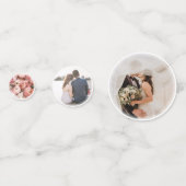 Modern Elegant Bride en Groom Wedding Photo Confetti (Voorkanten)