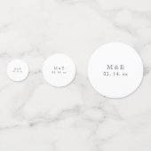 Modern Elegant Bride en Groom Wedding Photo Confetti (Achterkanten)