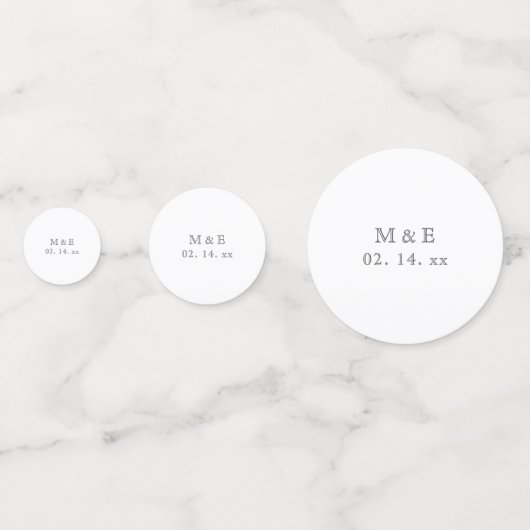 Modern Elegant Bride en Groom Wedding Photo Confetti (Achterkanten)