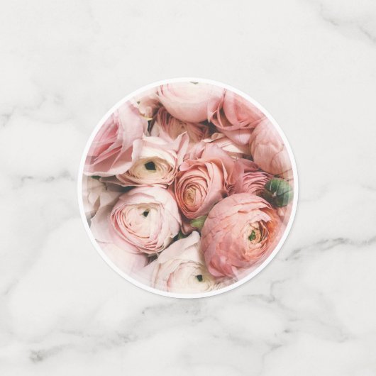 Modern Elegant Bride en Groom Wedding Photo Confetti (Kleine voorkant)