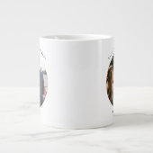 Modern Elegant Bride en Groom Wedding Photo Grote Koffiekop (Voorkant)